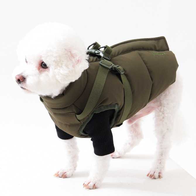 따뜻하게 입히기 좋은 강아지 겨울 조끼, 패딩 하네스 추천