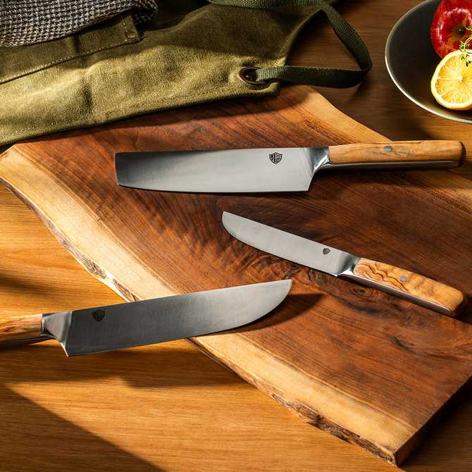 가정에서 쉽게 사용하는 주방 칼 세트, 얀뮬러 4종 나이프와 칼블럭 세트