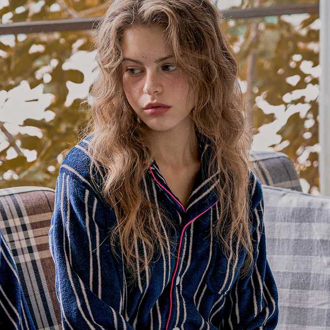 포근하고 따뜻한 잠옷, 집에서도 편안하게 입기 좋은 긴팔 커플 수면 세트