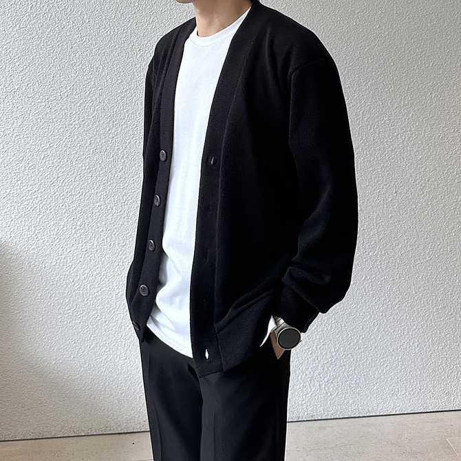 편하게 입기 좋은 남자가디건, 빅사이즈 커플 오버핏 정장 니트 가디건 추천