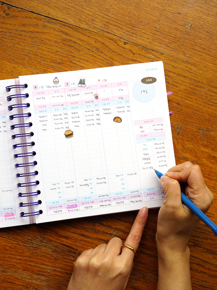 일상에서 딱 맞는 가계부, 오늘쓰임 만년 캐쉬북으로 돈 관리 쉽게 하세요!