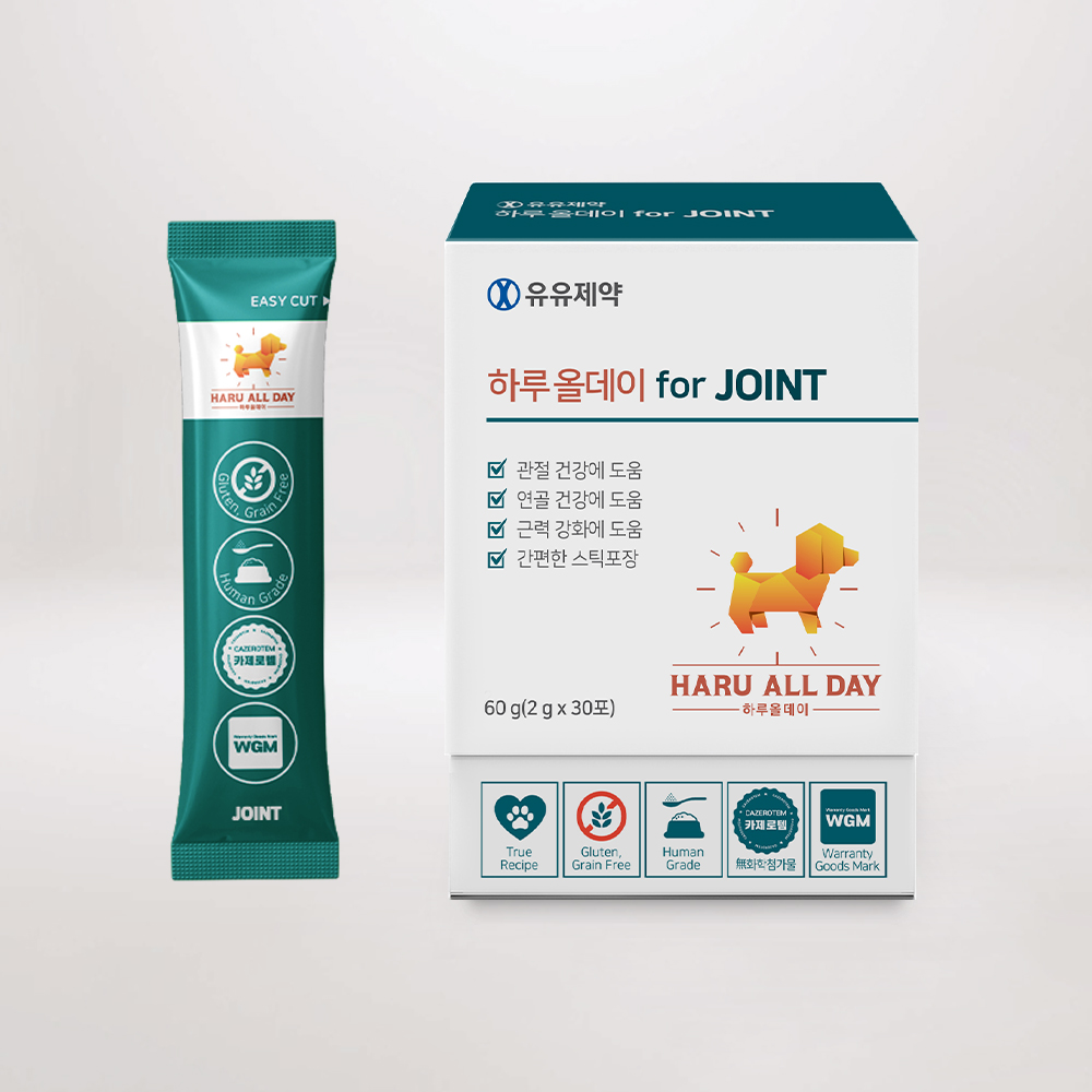 반려견 건강을 위한 관절 영양제, 하루올데이 강아지 슬개골 영양제 추천!