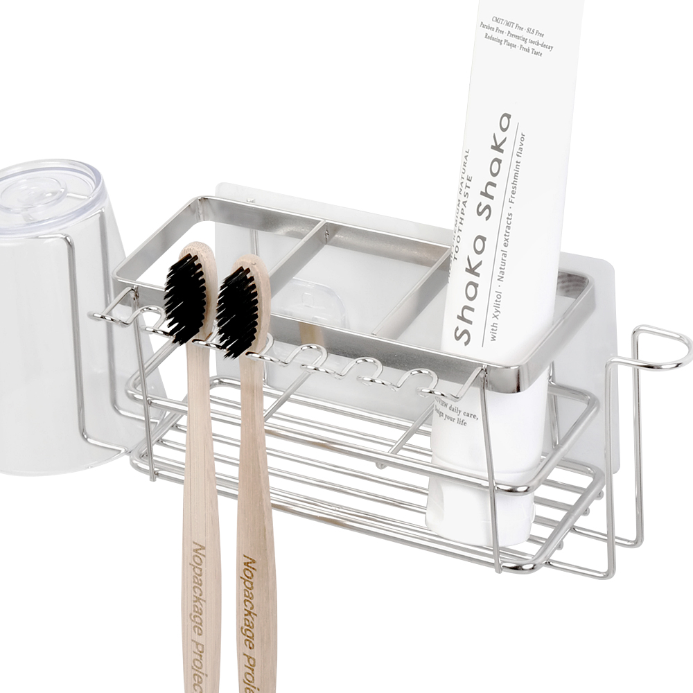 쉽고 깔끔하게 욕실 정리하는 방법, 스파이더락 무타공 칫솔걸이 추천!