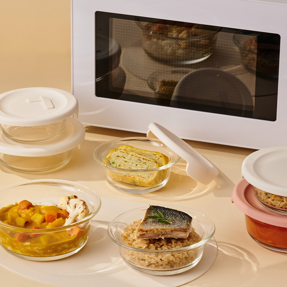 가볍고 깔끔하게! 유리 밥용기로 간편하게 도시락 준비하기