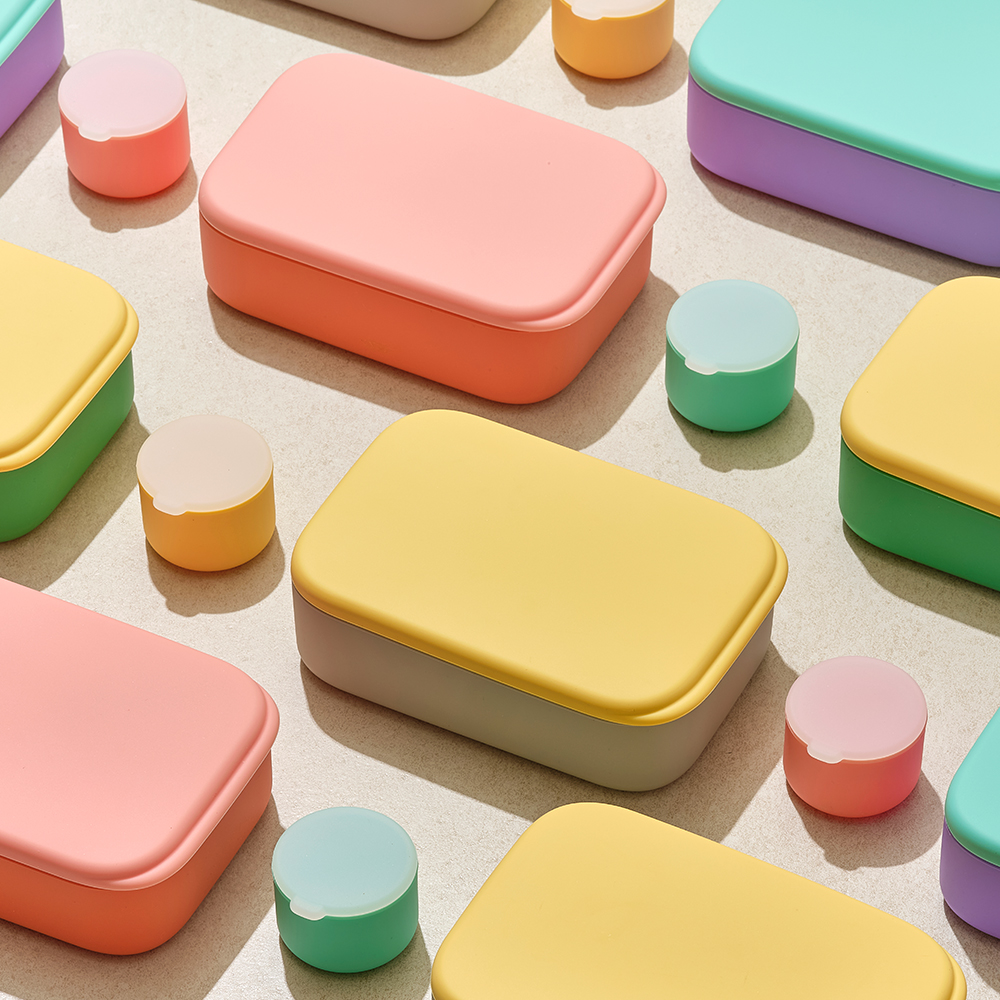 가볍고 실용적인 실리콘 도시락통, 집에서도 외출할 때도 딱 좋아요!