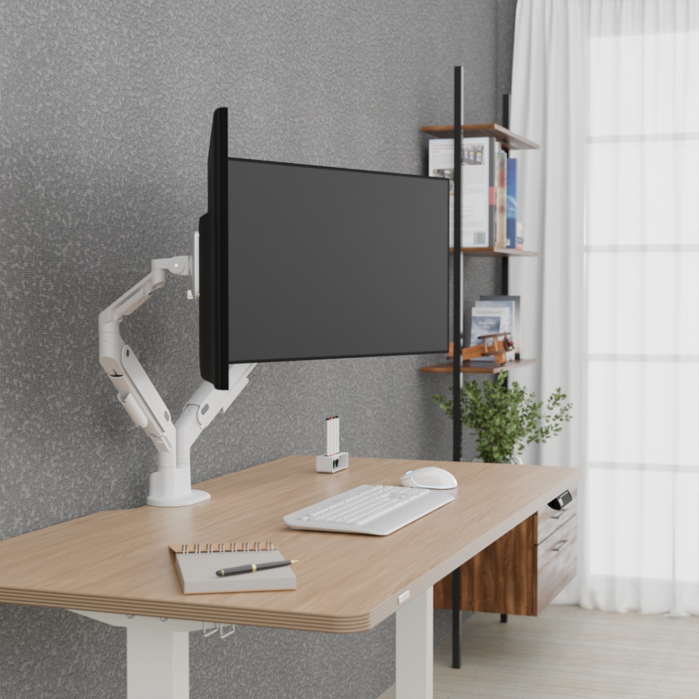 벽에 붙여서 깔끔하게 사용하는 듀얼 모니터 거치대 추천!