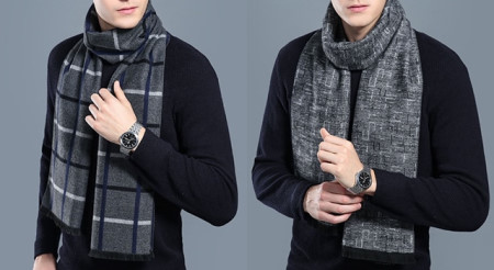 남성용 캐시미어와 울 소재 목도리, 따뜻하게 선물하기 좋은 아이템