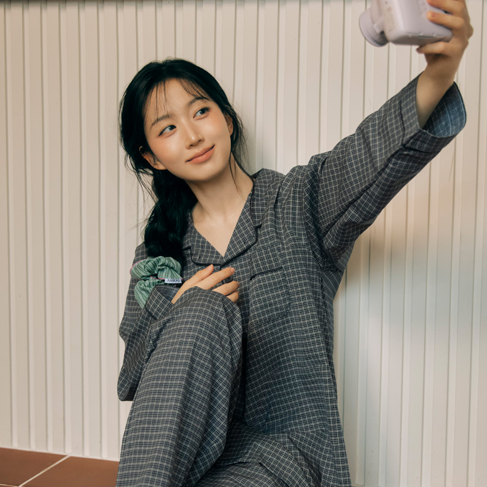 편안한 밤을 위한 실크 느낌 잠옷 세트, 집에서도 스타일리시하게!