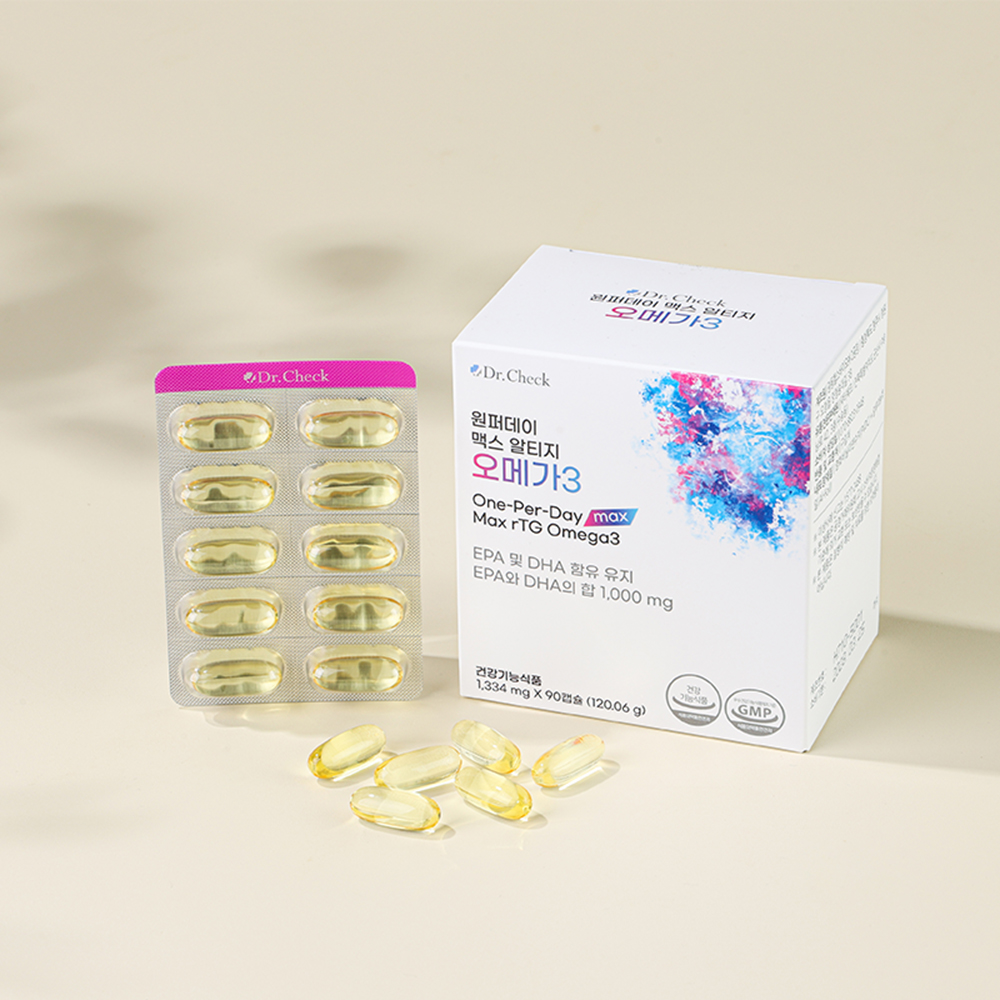 일상 속 건강 챙기기! 닥터체크 원퍼데이 맥스 알티지 오메가3 두 개 세트 추천