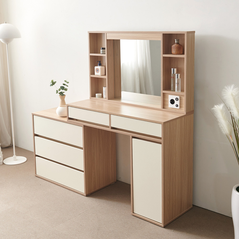 집에서 쉽게 꾸미는 화장대, 파로마 이즈 아멜리 LED 확장형 수납 화장대 추천!