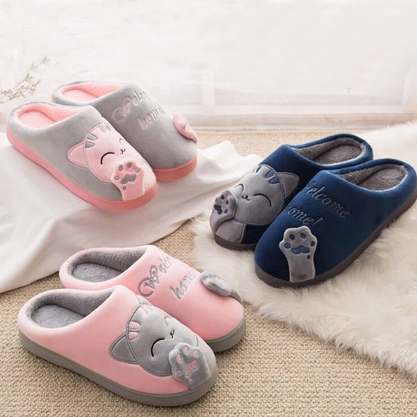 추운 날씨에 딱! 귀엽고 따뜻한 고양이자수 실내화 추천