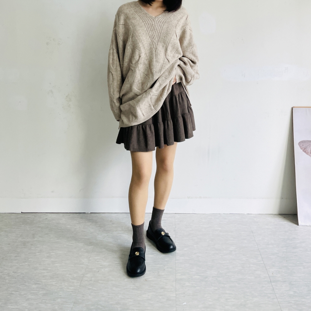 포근하고 귀여운 울 니트 미니 원피스, 키작녀도 완벽하게 어울려요!