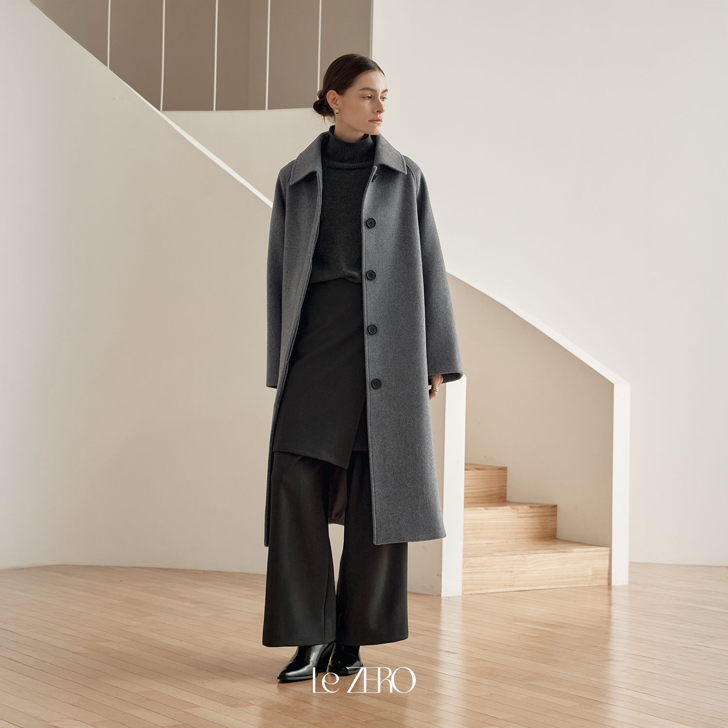 포근하고 세련된 캐시미어 울 롱 코트, 지금 바로 만나보세요!