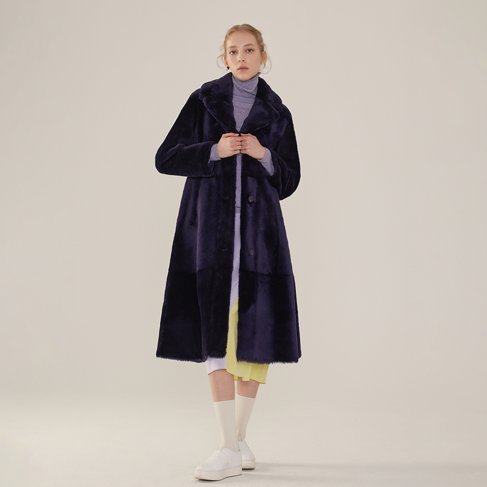 편하게 입고 멋 내기 좋은 싱글 버튼 리버시블 롱 무스탕 코트 추천!