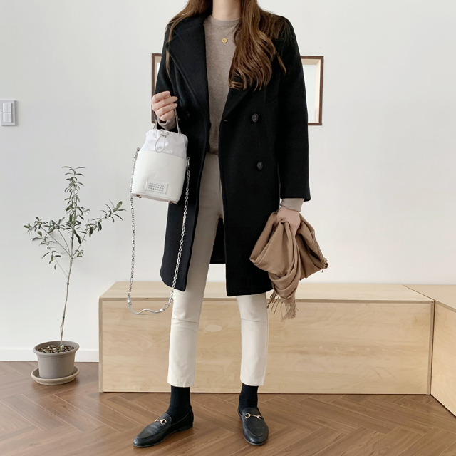 편하게 입기 좋은 오버사이즈 나그랑 더블 롱 코트 추천!
