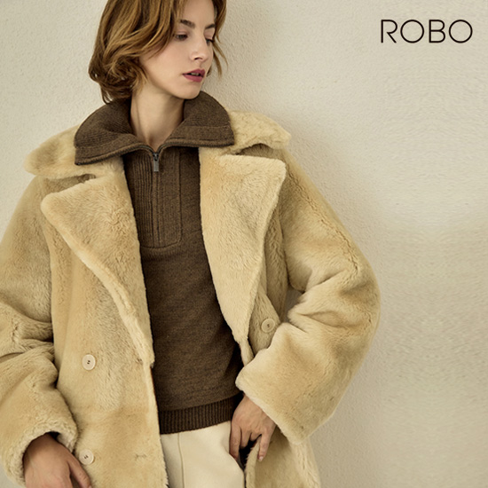 편안하게 입기 좋은 스페인산 리버시블 더블 롱 무스탕 코트 추천