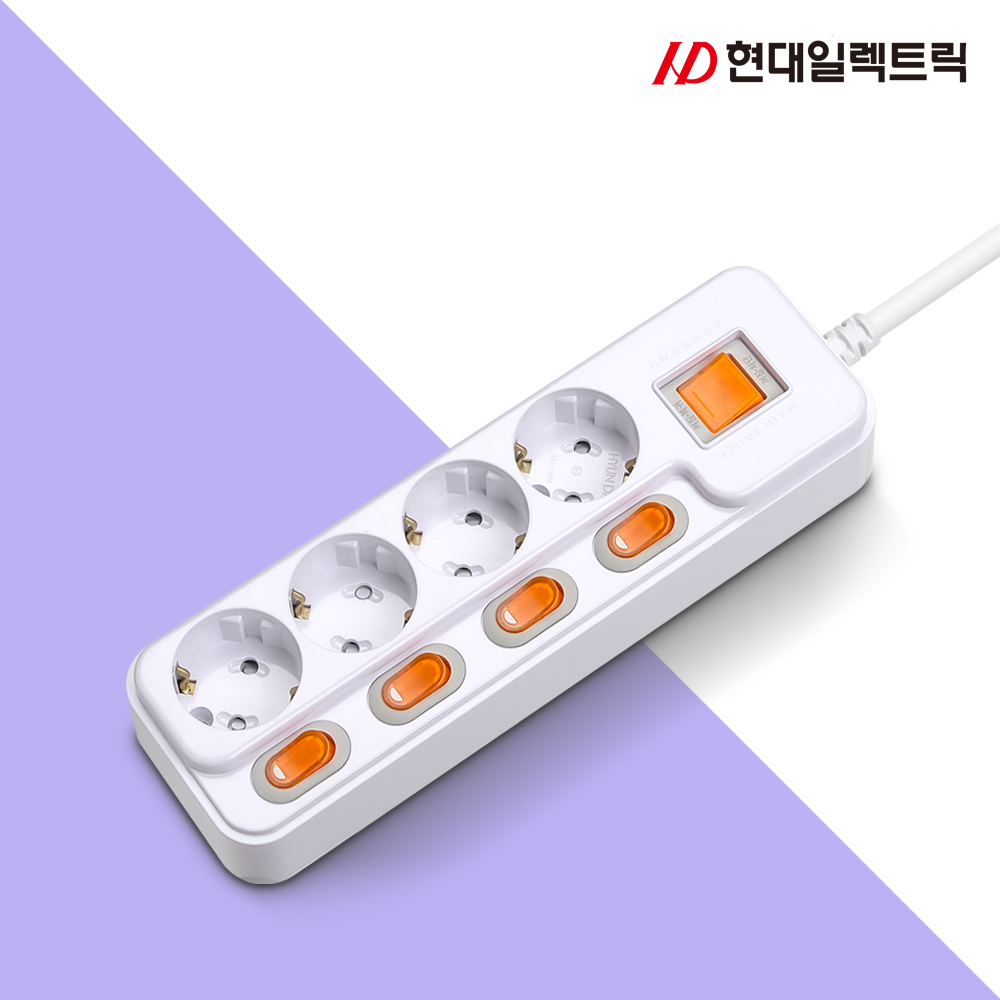 집에서 편리하게 사용하는 5구 멀티 콘센트, 안전하게 과부하 차단까지!