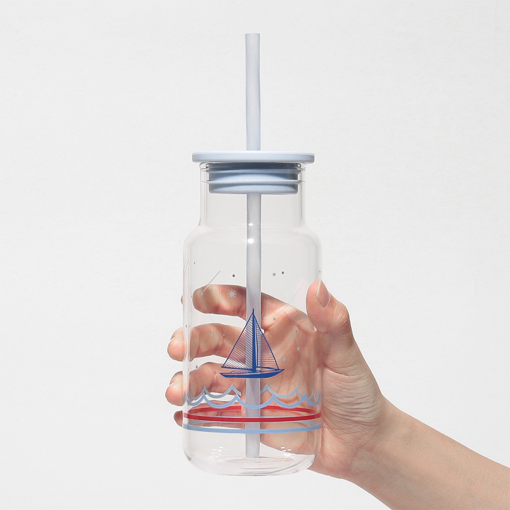 일본 스타벅스의 멋진 글라스 텀블러, 마린 보더와 빨대까지 함께!