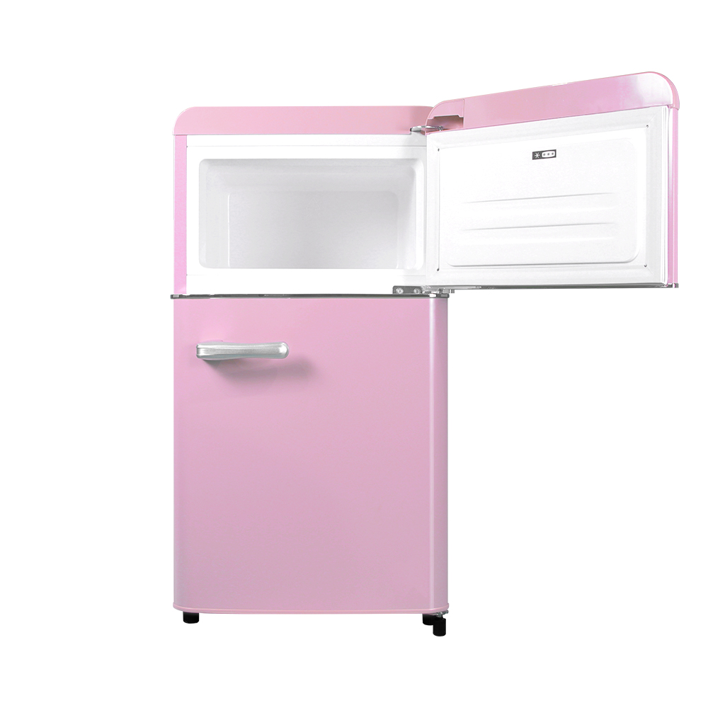 작고 귀여운 레트로 냉장고, 집이나 사무실 어디든 딱 좋아요!
