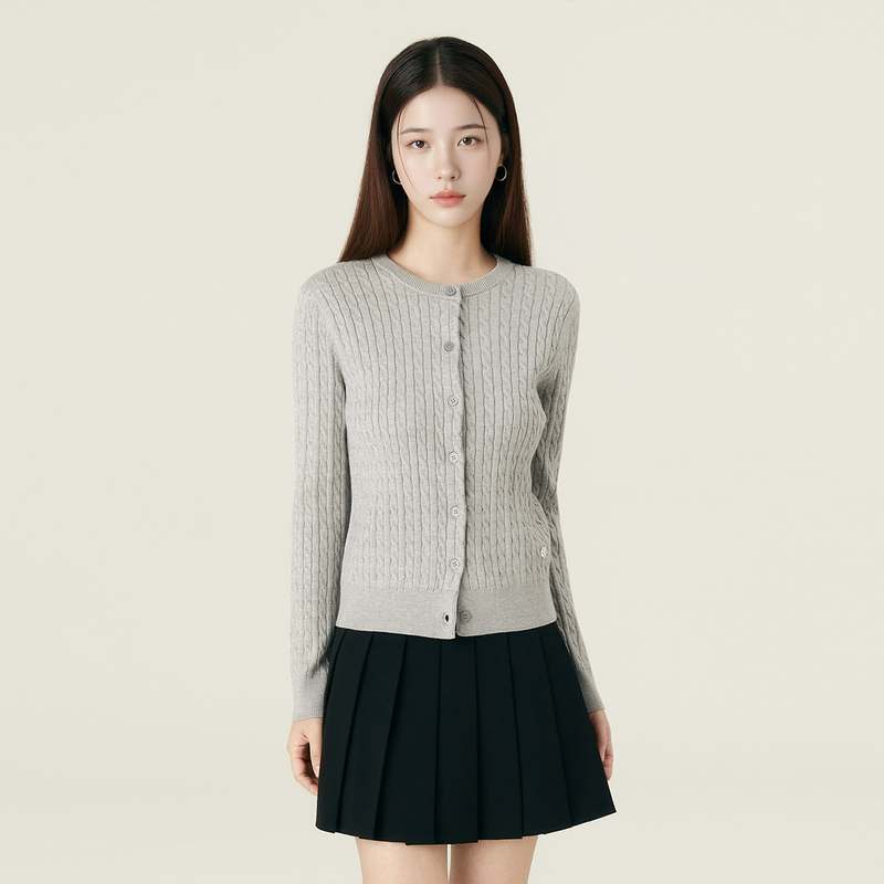 편하게 입기 좋은 케이블 가디건, 로엠 올데이 가디건 추천해요!