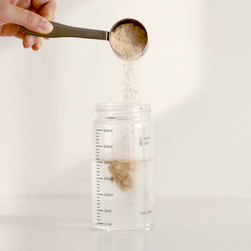 눈금유리병 내열유리 밀폐 주스병 우유병 두유 수제청 이유식 요거트 드레싱 250ml, 3개