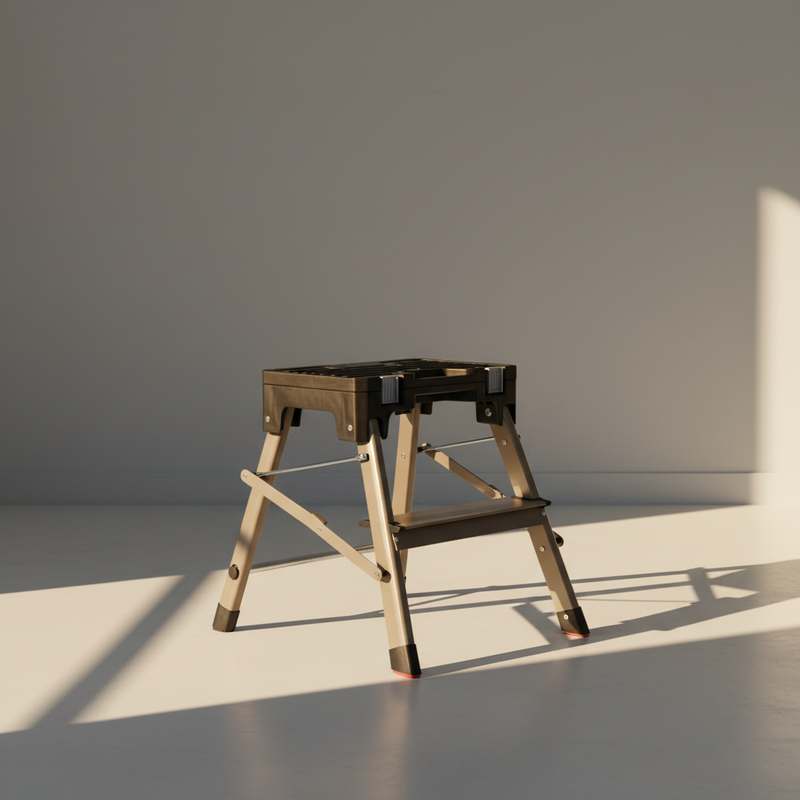 가정에서 간편하게 쓰는 접이식 알루미늄 사다리, 2단 이동 작업대