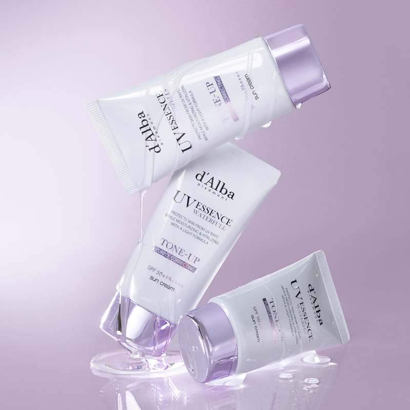 쉽고 가볍게 피부 톤을 밝혀주는 퍼플 선크림 추천!