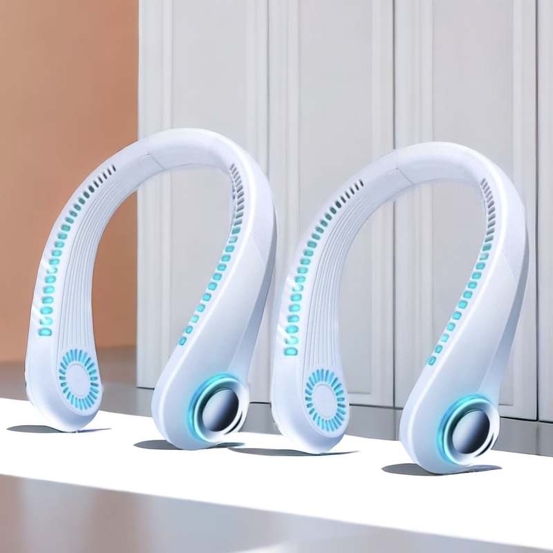 목에 착용하는 조용한 미니 선풍기, 휴대용 넥풍기 추천!