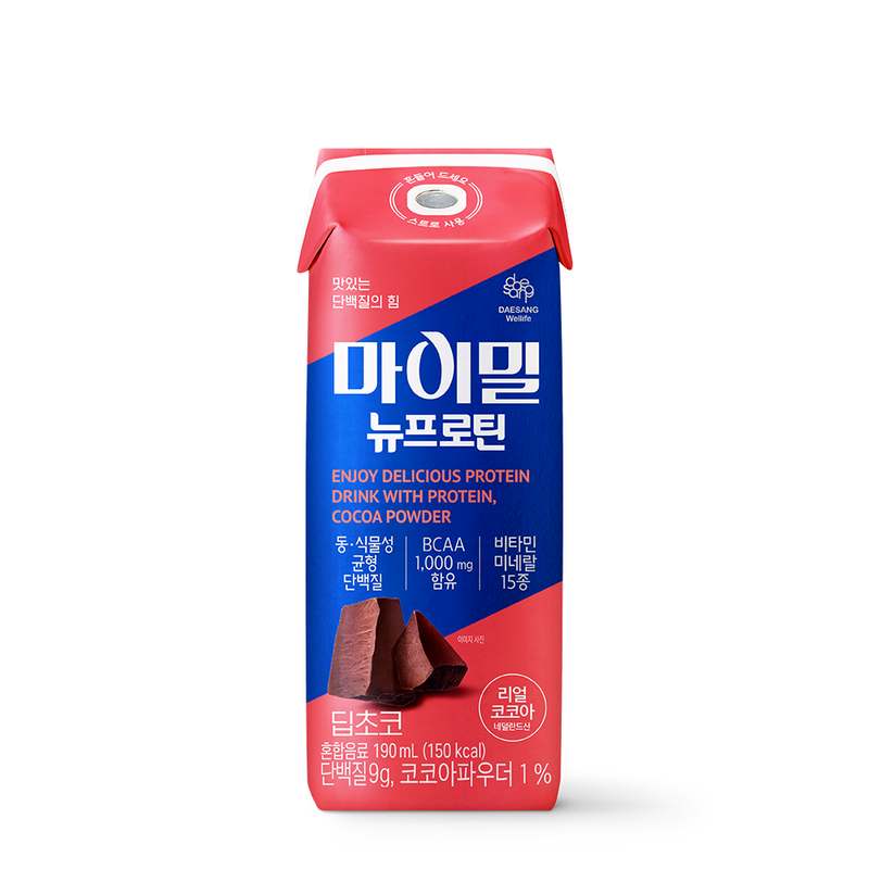 맛있고 건강하게! 마이밀 뉴프로틴 딥초코 음료 한 잔 어때요?