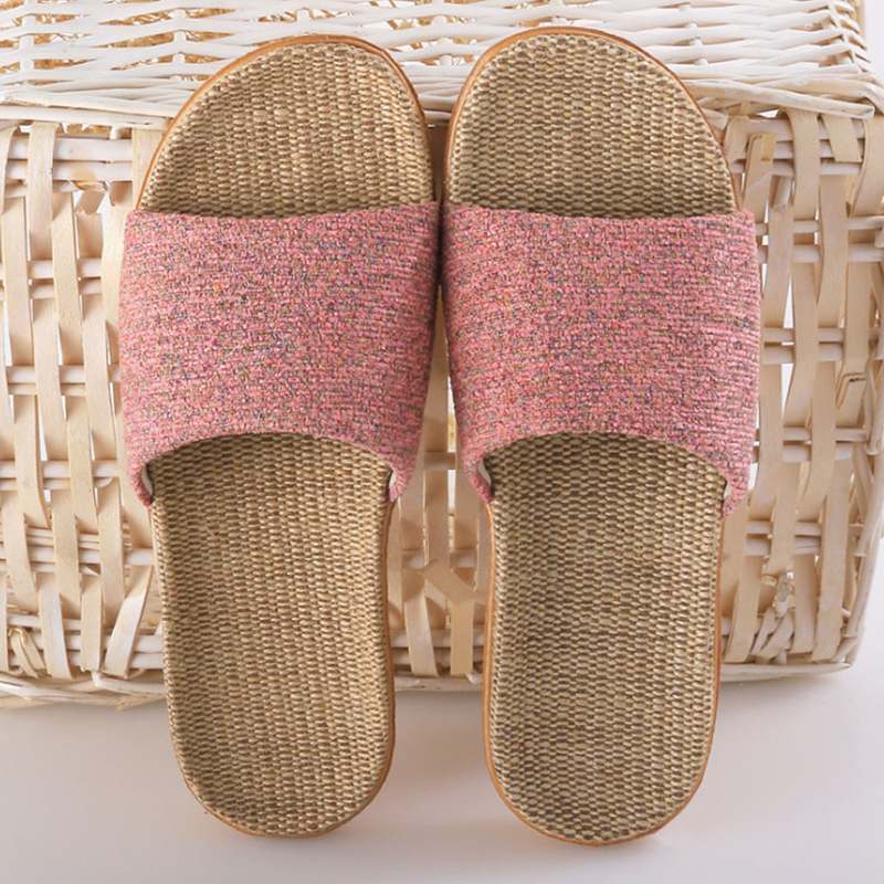 집에서 편하게 신는 린넨 소재의 여름 실내화, 소음 걱정 끝!