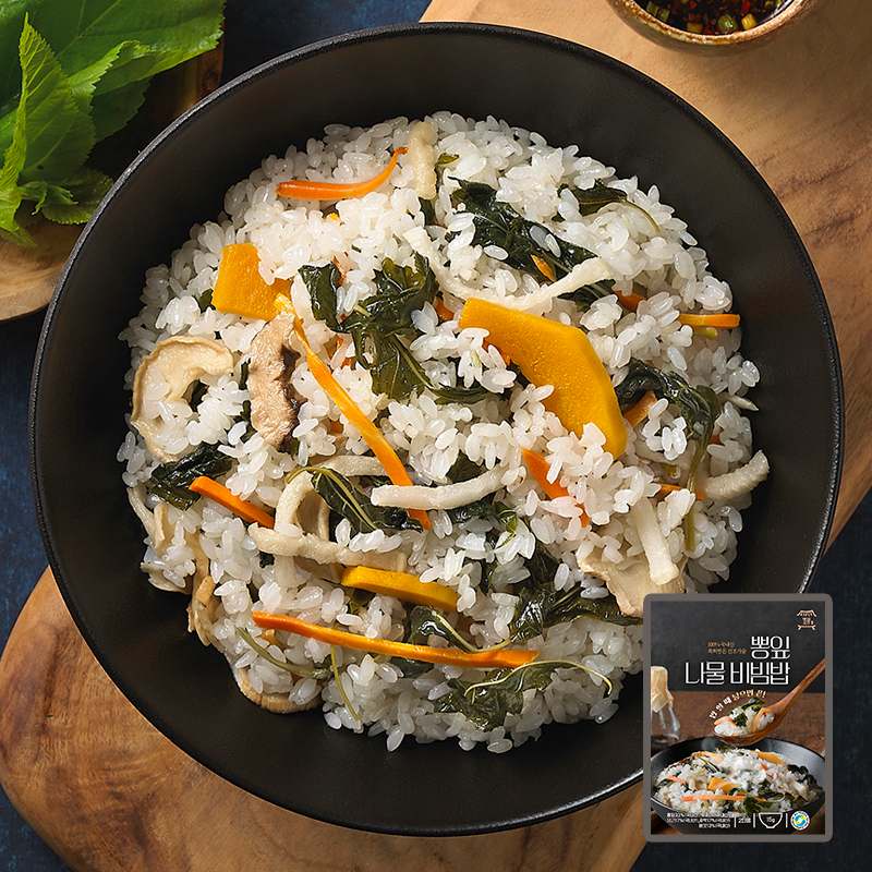 집에서 즐기는 건강한 나물 비빔밥, 신선한 국산 재료로 만들어보세요!