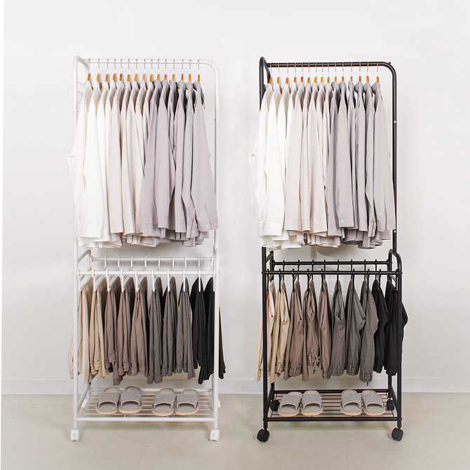 이동이 편한 옷걸이 스탠드, 무베즈 2단 드레스룸 추천