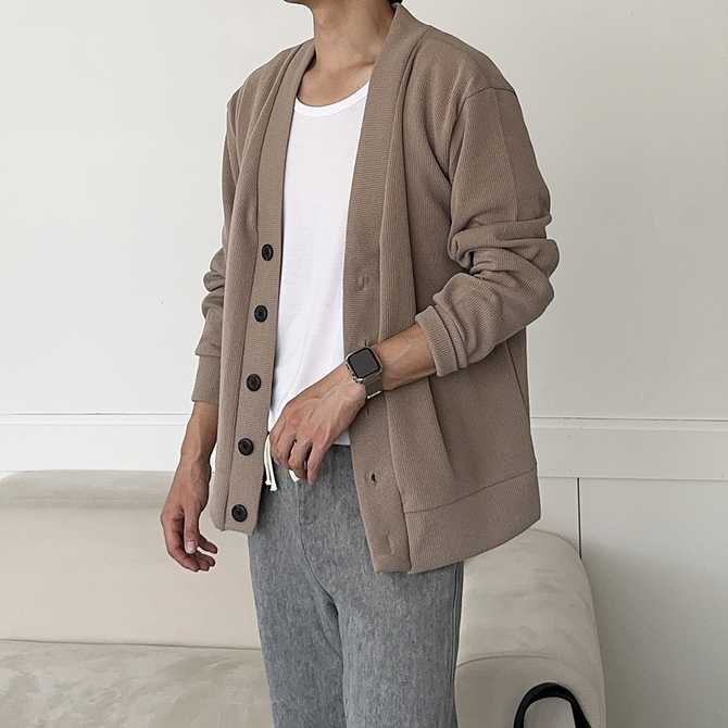 편하게 입기 좋은 남자가디건, 빅사이즈 커플 오버핏 정장 니트 가디건 추천