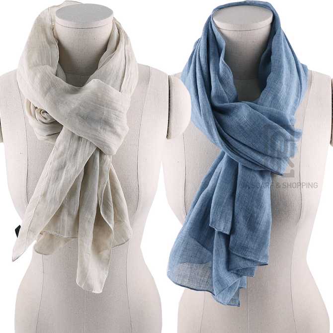 봄과 가을에 딱인 면 무지 거즈 스카프, 쉽게 연출하는 방법 알려드릴게요