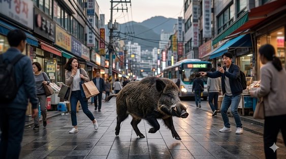 [실검인기] 부산 도심 멧돼지
