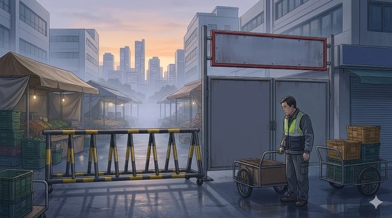 사상구 새벽시장 통제