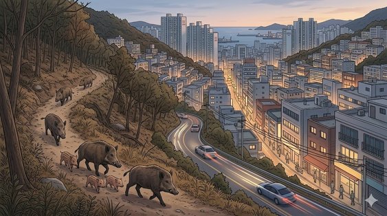[실검인기] 부산 도심 멧돼지
