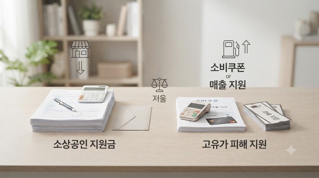 소상공인 지원금과 고유가 피해 지원, 선택의 기준은