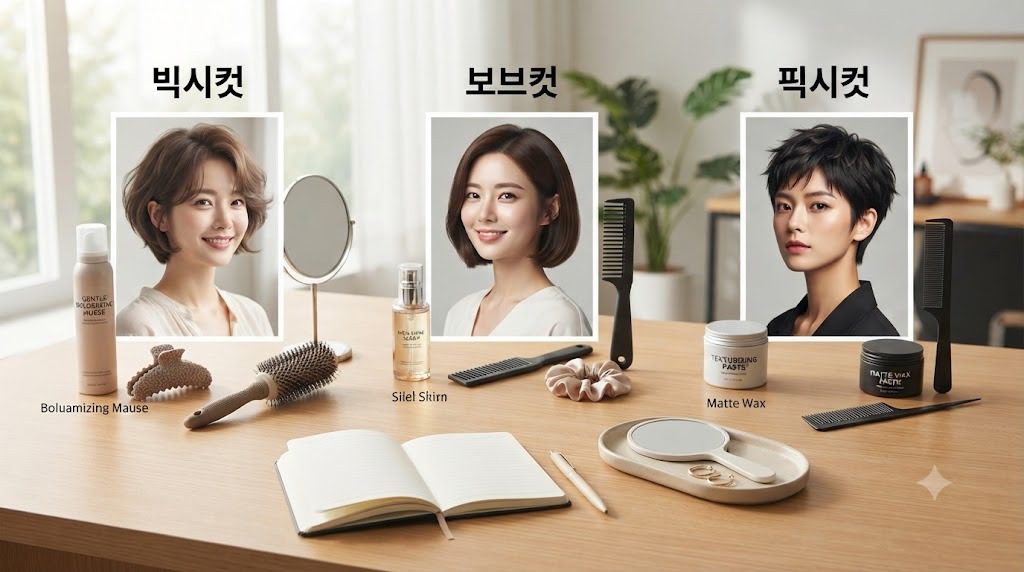 숏컷 스타일 선택 가이드: 빅시컷, 보브컷, 픽시컷의 매력 포인트