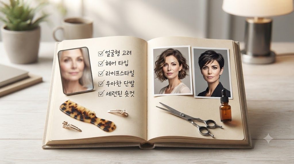 40대 여성을 위한 단발과 숏컷 스타일 선택 체크리스트