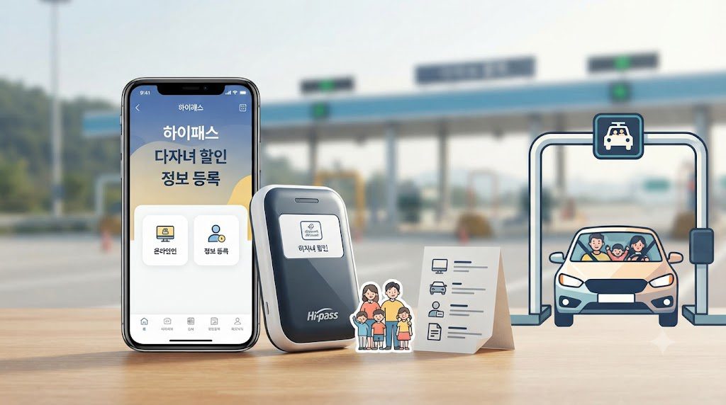 다자녀 통행료 할인과 하이패스 등록, 이렇게 준비하세요!
