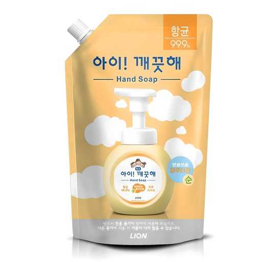 아이깨끗해 핸드워시 리필용 순 파우더향, 자연스럽고 부드럽게 손 씻기 1